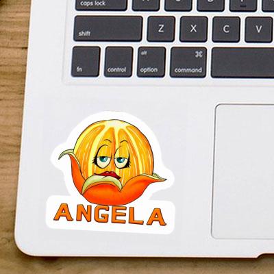 Sticker Angela Orange Laptop Image