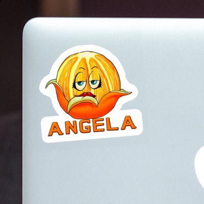 Aufkleber Angela Orange Notebook Image