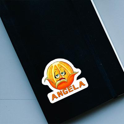 Sticker Orange Angela Laptop Image