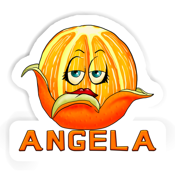 Aufkleber Angela Orange Laptop Image