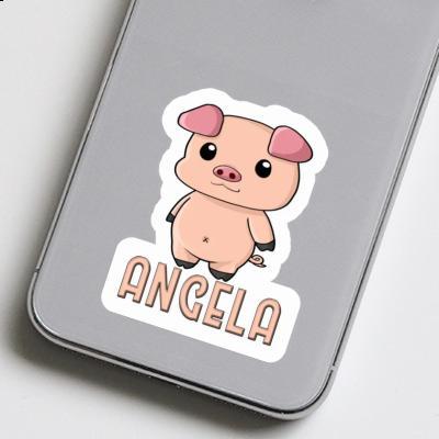 Angela Sticker Schweinchen Laptop Image