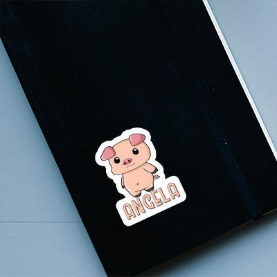 Angela Sticker Schweinchen Laptop Image