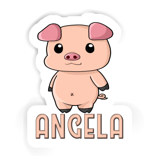 Angela Sticker Schweinchen Notebook Image