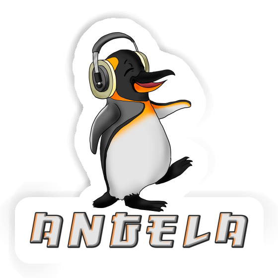 Angela Sticker Musik-Pinguin Laptop Image