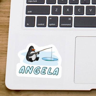 Fishing Penguin Sticker Angela Notebook Image