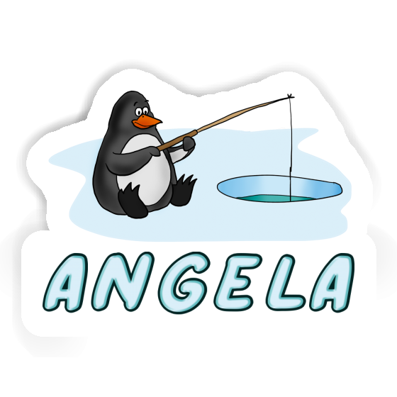 Fishing Penguin Sticker Angela Notebook Image