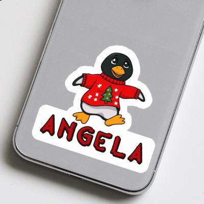 Autocollant Pingouin de Noël Angela Laptop Image