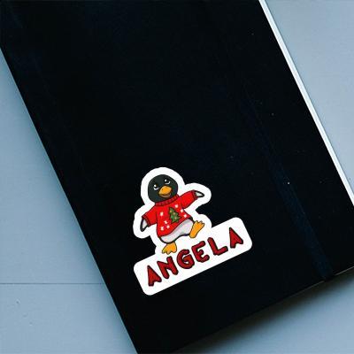 Autocollant Pingouin de Noël Angela Laptop Image