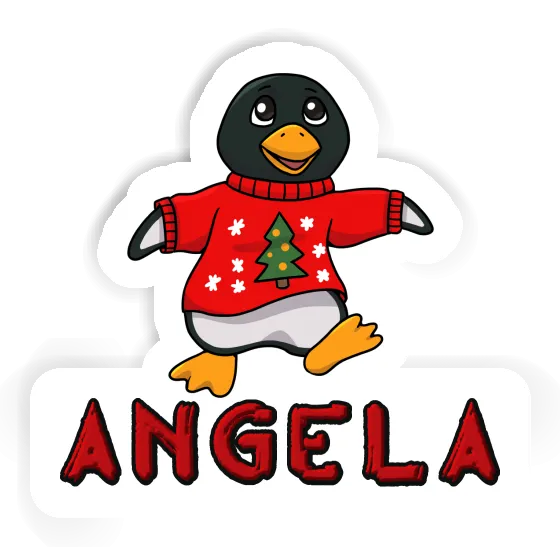 Aufkleber Weihnachtspinguin Angela Notebook Image