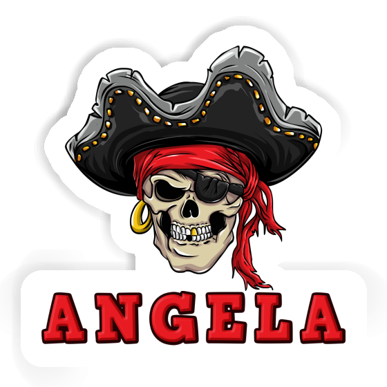 Angela Autocollant Crâne de pirate Image