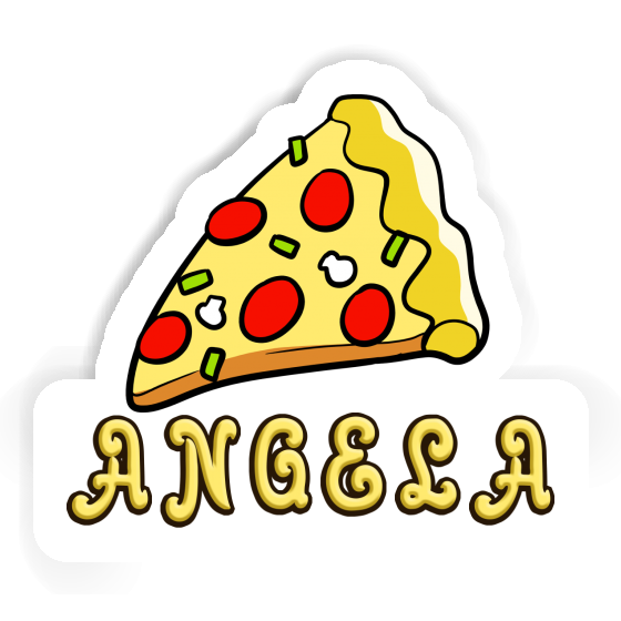 Pizza Sticker Angela Laptop Image