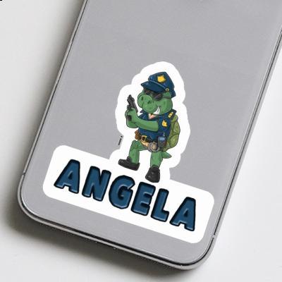 Angela Sticker Police Officer Image