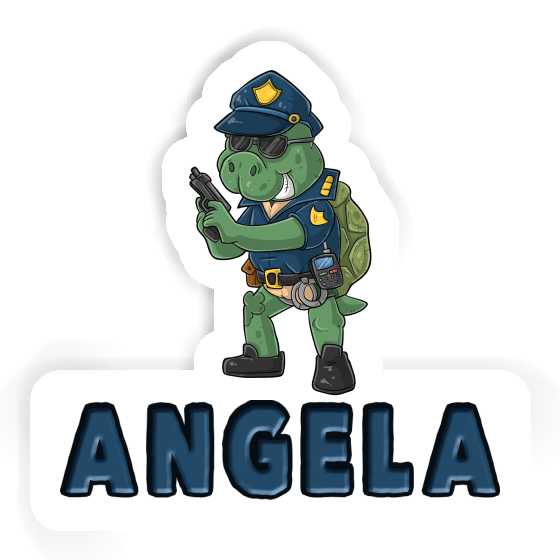 Policier Autocollant Angela Image