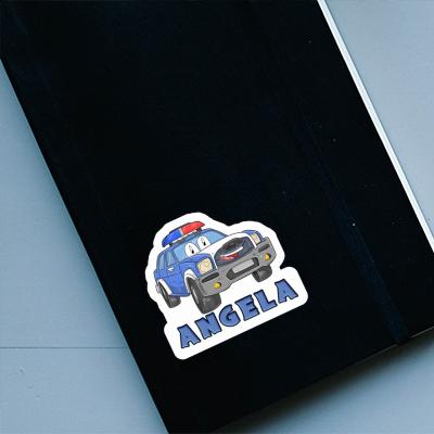 Aufkleber Polizeiauto Angela Notebook Image