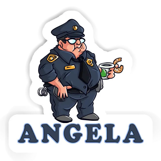 Police Officer Sticker Angela Notebook Image