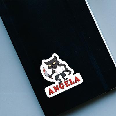 Sticker Angela Psycho-Katze Laptop Image