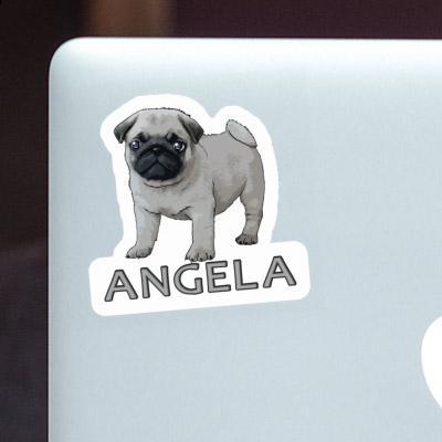 Aufkleber Angela Mops Laptop Image