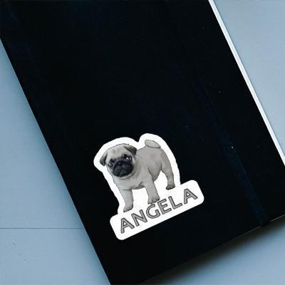 Aufkleber Angela Mops Notebook Image