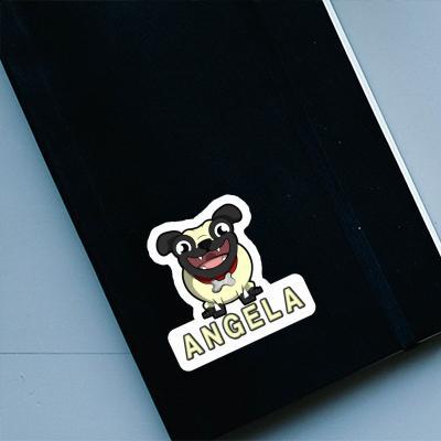 Angela Sticker Pug Laptop Image