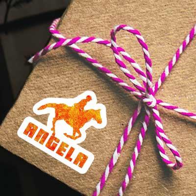 Sticker Horse Rider Angela Laptop Image