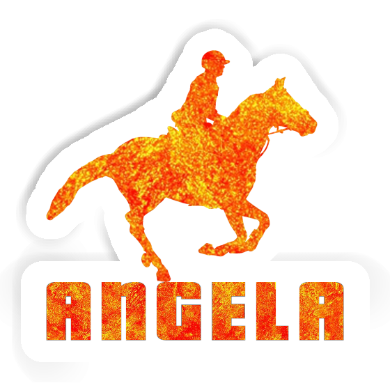 Sticker Horse Rider Angela Laptop Image