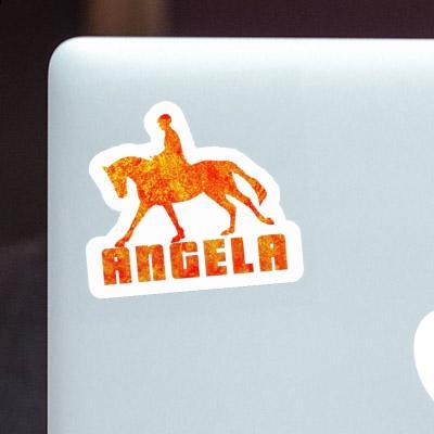 Horse Rider Sticker Angela Laptop Image