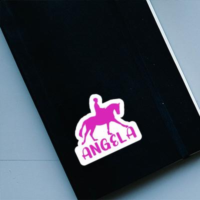 Aufkleber Reiterin Angela Notebook Image