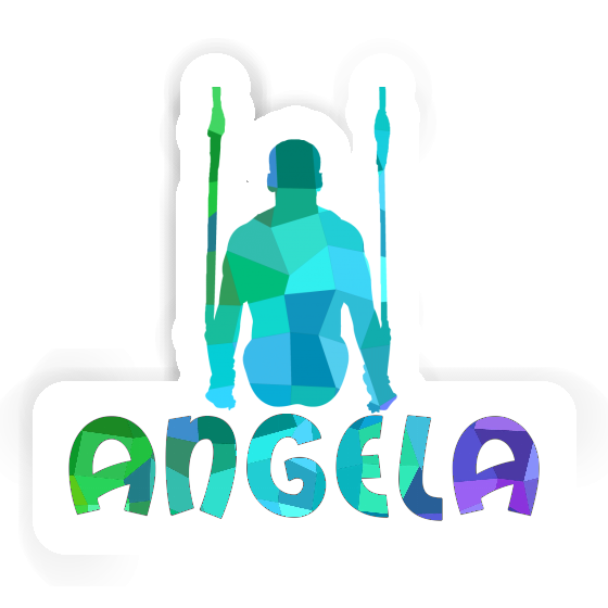 Gymnaste aux anneaux Autocollant Angela Notebook Image