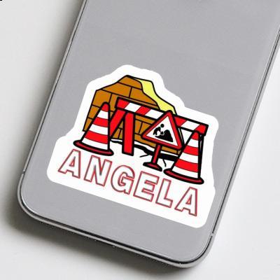 Aufkleber Straßenbaustelle Angela Laptop Image