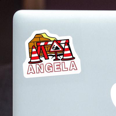 Aufkleber Straßenbaustelle Angela Laptop Image