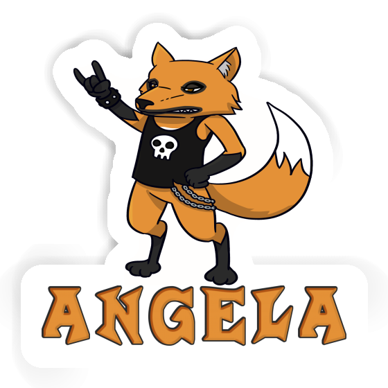 Angela Sticker Rocker Fox Laptop Image