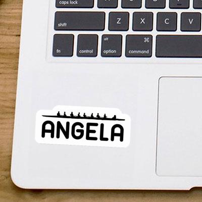 Angela Sticker Ruderboot Laptop Image