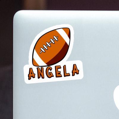 Aufkleber Rugby Ball Angela Laptop Image