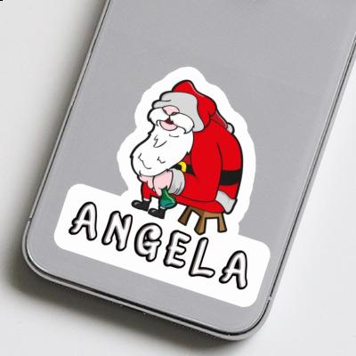 Aufkleber Weihnachtsmann Angela Laptop Image