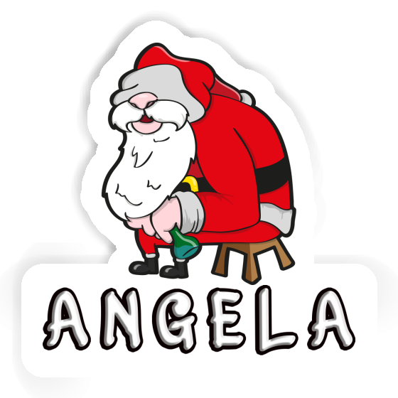 Aufkleber Weihnachtsmann Angela Image