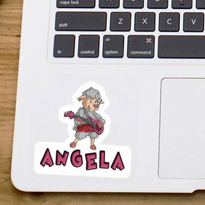 Angela Autocollant Rockergirl Laptop Image