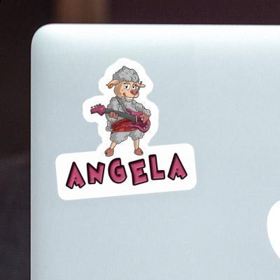 Angela Autocollant Rockergirl Laptop Image