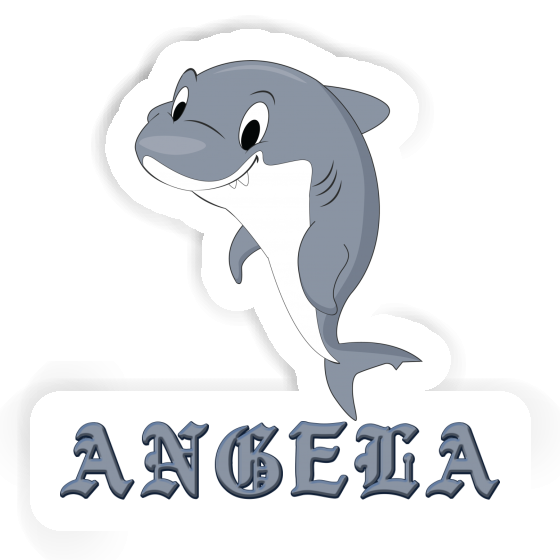 Shark Sticker Angela Laptop Image