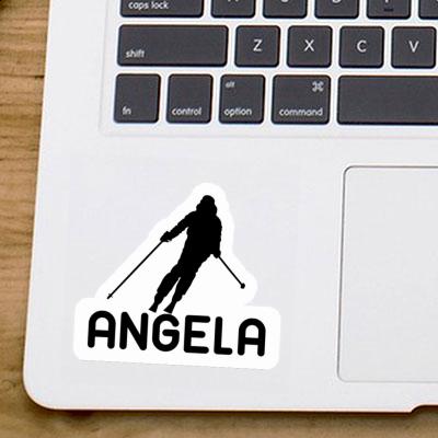 Angela Autocollant Skieuse Laptop Image