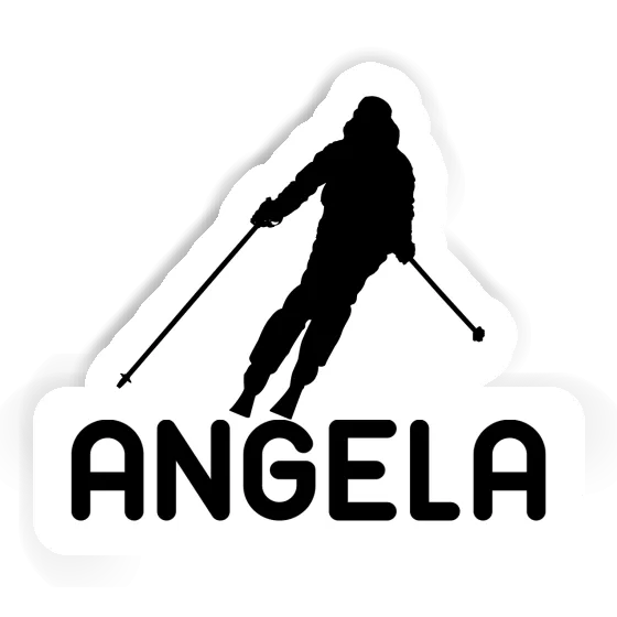Skifahrerin Aufkleber Angela Notebook Image