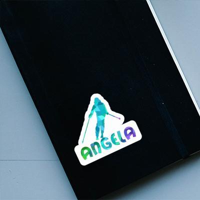 Skifahrerin Sticker Angela Notebook Image