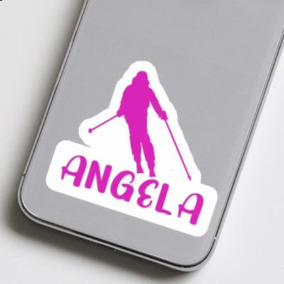 Angela Sticker Skier Notebook Image