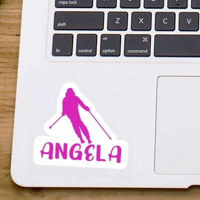 Angela Aufkleber Skifahrerin Laptop Image