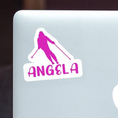 Angela Sticker Skier Notebook Image