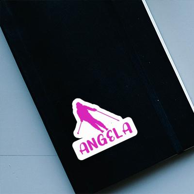 Angela Sticker Skier Image