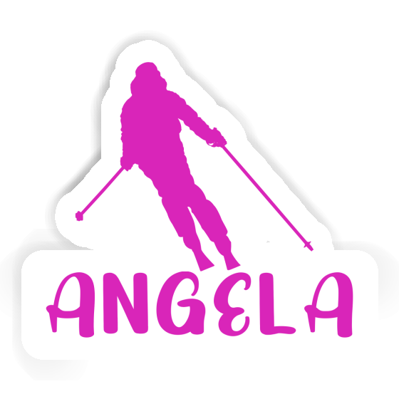 Angela Aufkleber Skifahrerin Notebook Image