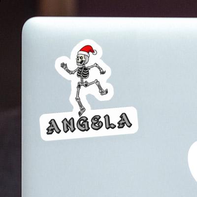 Angela Autocollant Squelette de Noël Laptop Image