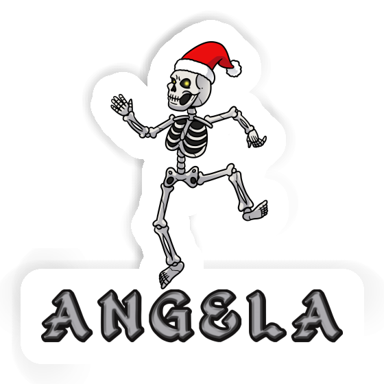 Aufkleber Angela Weihnachts-Skelett Image
