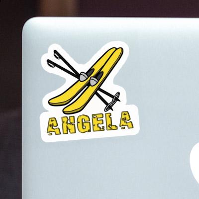 Sticker Angela Ski Laptop Image