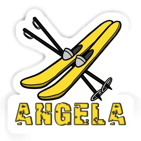 Autocollant Angela Ski Laptop Image